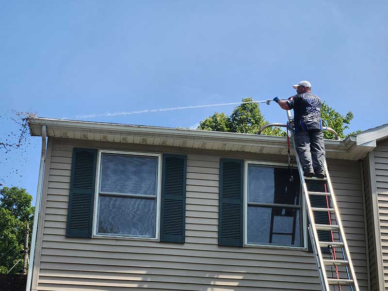 Gutter Cleaning and Brightening in Locke
