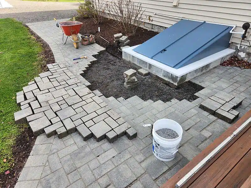 Paver Repair before